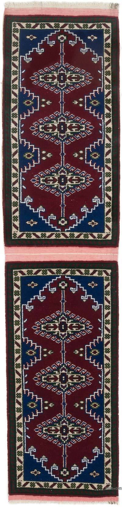 Vintage Turkish Hand-Knotted Runner - 1' 9" x 7' 5" (21 in. x 89 in.)