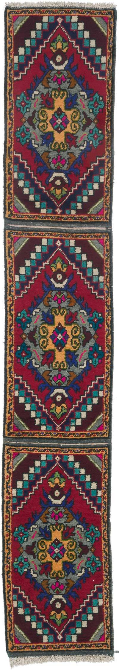 Vintage Turkish Hand-Knotted Runner - 1' 7" x 9' 4" (19 in. x 112 in.)