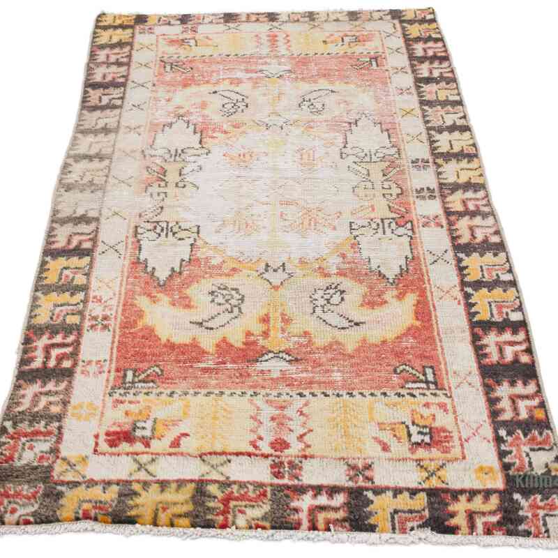 Alfombra Vintage Turca Anudada a Mano - 77 cm x 156 cm - K0057760
