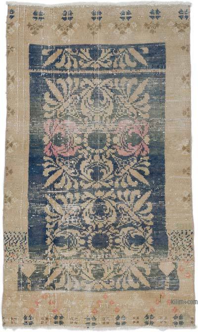 El Dokuma Vintage Halı - 65 cm x 107 cm