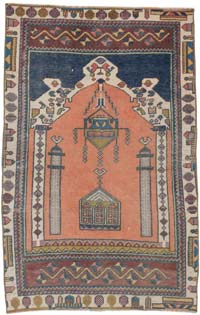 El Dokuma Vintage Halı - 86 cm x 132 cm