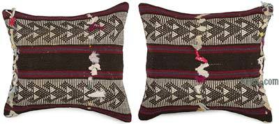 Kilim Pillow Covers - 1' 4" x 1' 4" (16 in. x 16 in.)