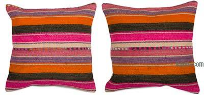 Kilim Pillow Covers - 1' 8" x 1' 8" (20 in. x 20 in.)