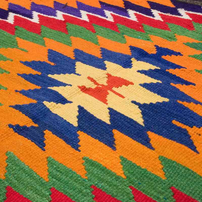 Multicolor Corredor Vintage Manisa Kilim - 174 cm x 337 cm - K0058133
