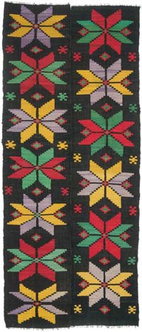 Vintage Balkan Kilim Rug - 5' 6" x 13'  (66" x 156")