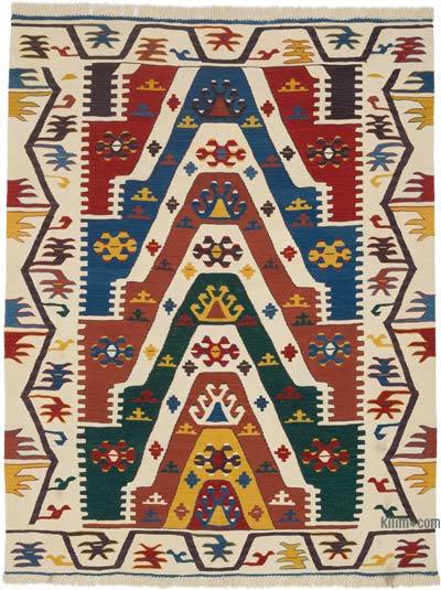 Multicolor New Handwoven Turkish Kilim Rug - 5' 1" x 6' 7" (61 in. x 79 in.)
