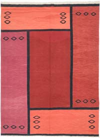 New Handwoven Turkish Kilim Rug - 6' 2" x 8' 2" (74" x 98")