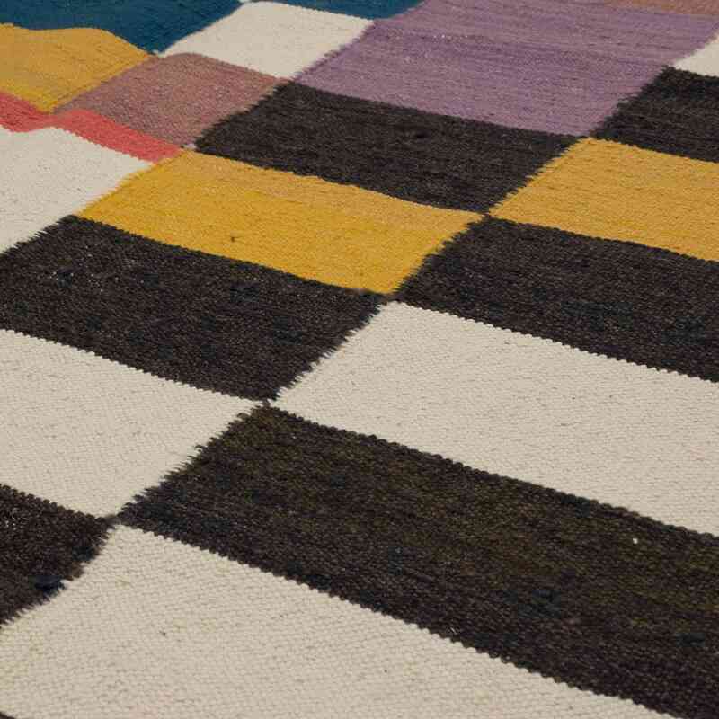 Çok Renkli Yeni Kök Boya El Dokuma Kilim - 188 cm x 243 cm - K0058147