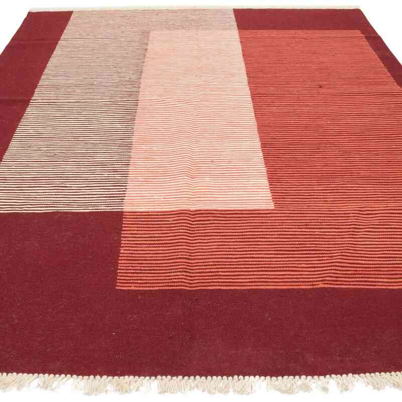 Kırmızı Yeni Kök Boya El Dokuma Kilim - 183 cm x 252 cm - K0058149