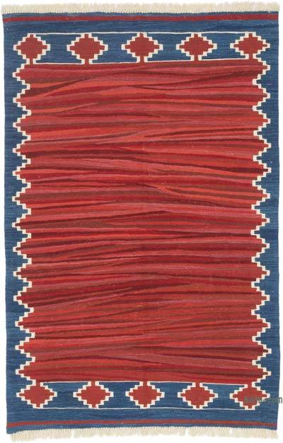 Red New Handwoven Turkish Kilim Rug - 4'  x 6' 1" (48 in. x 73 in.)