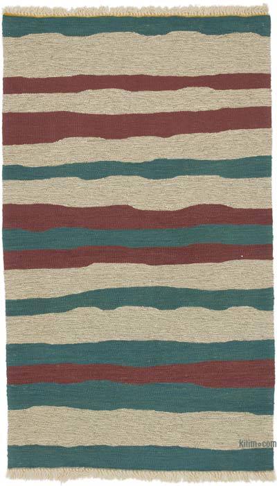 New Handwoven Turkish Kilim Rug - 3' 1" x 5' 2" (37 in. x 62 in.)