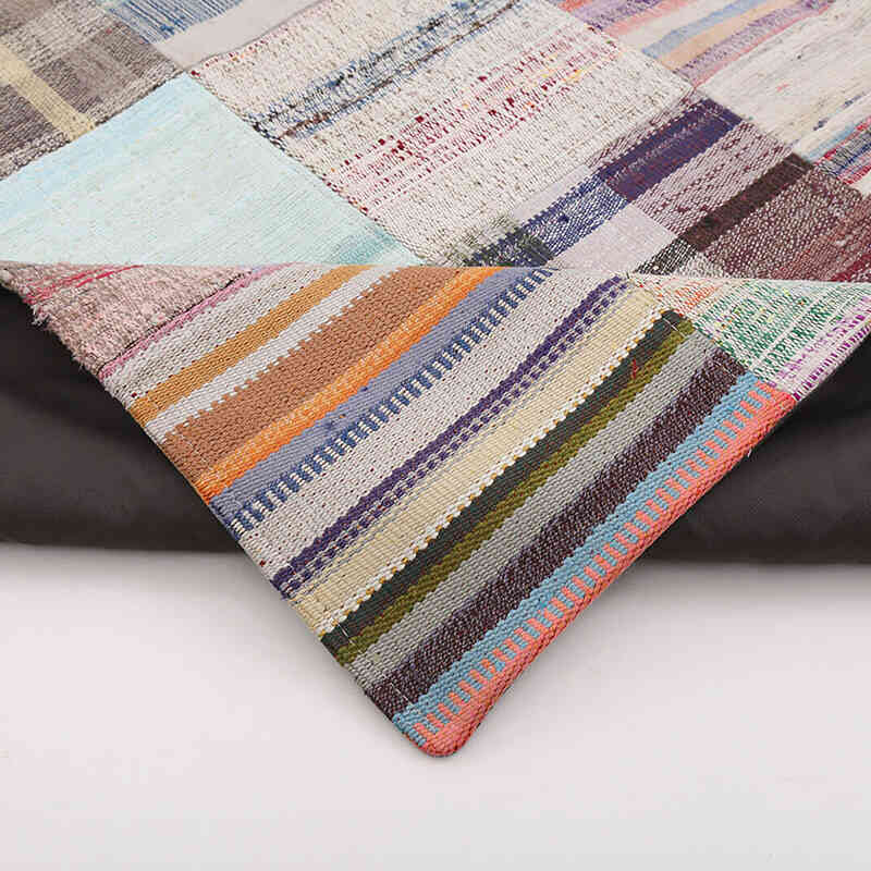 Multicolor Alfombra Kilim De Retazos - 202 cm x 300 cm - K0058186