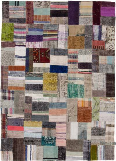 Çok Renkli Anadolu Çaput Patchwork Kilim - 170 cm x 240 cm
