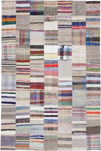 Patchwork Kilim Rug - 6' 7" x 9' 11" (79" x 119")