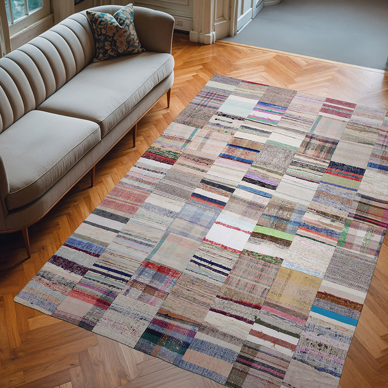 Anadolu Çaput Patchwork Kilim - 200 cm x 298 cm - K0058205