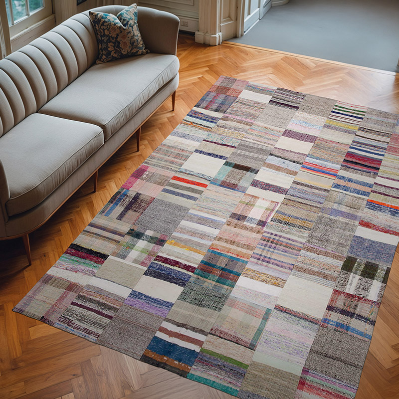 Alfombra Kilim De Retazos - 201 cm x 300 cm - K0058207
