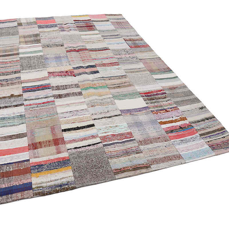 Bej Anadolu Çaput Patchwork Kilim - 200 cm x 300 cm - K0058208