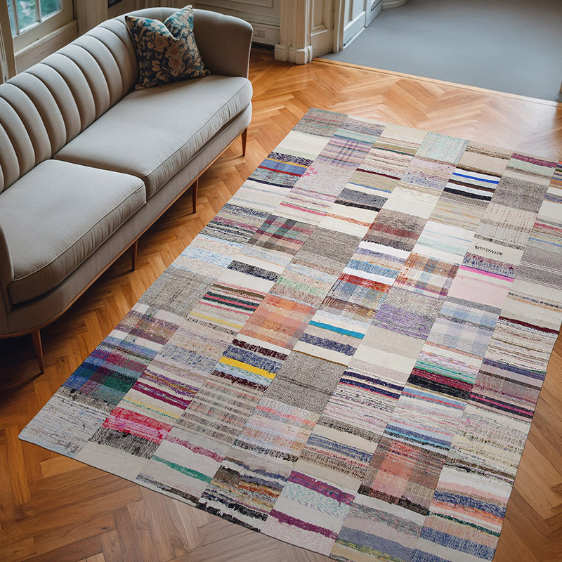 Anadolu Çaput Patchwork Kilim - 201 cm x 298 cm - K0058209