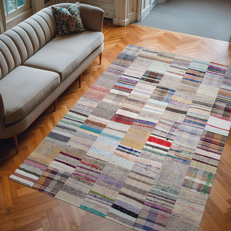 Anadolu Çaput Patchwork Kilim - 200 cm x 302 cm - K0058210