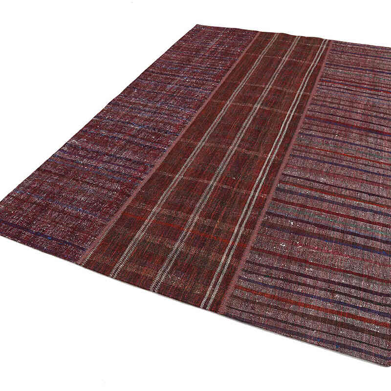 Rojo Alfombra Kilim De Retazos - 205 cm x 300 cm - K0058217