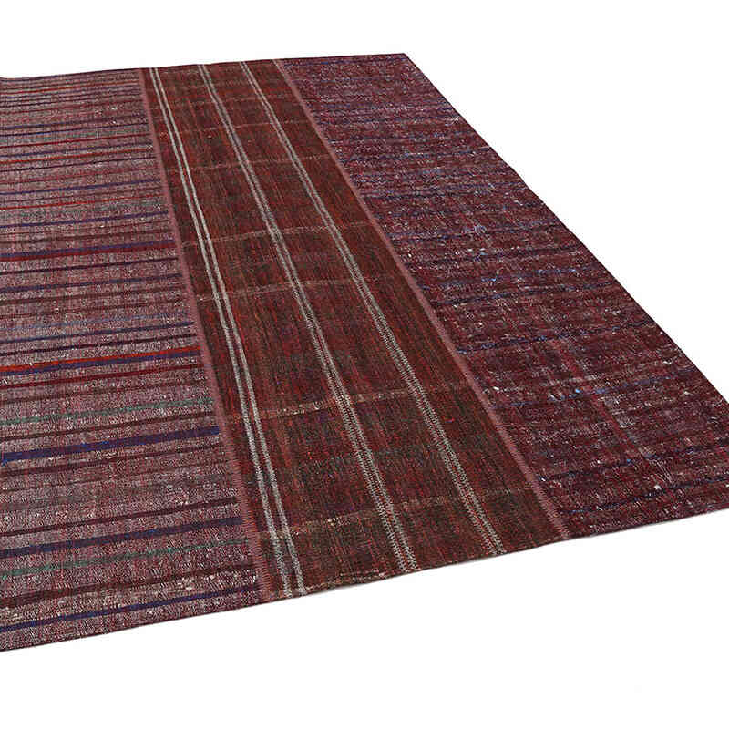 Rojo Alfombra Kilim De Retazos - 205 cm x 300 cm - K0058217
