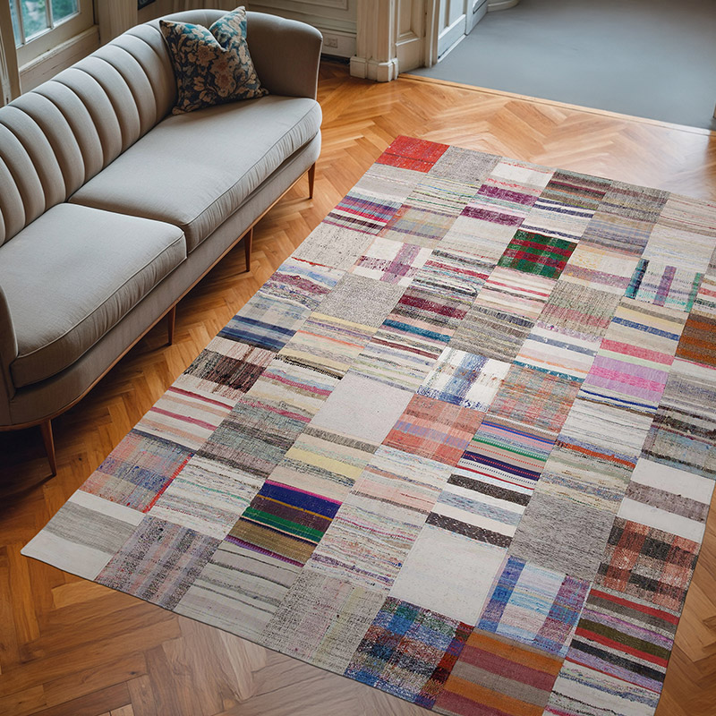 Patchwork Kilim Rug - 6' 11" x 9' 10" (83" x 118") - K0058221