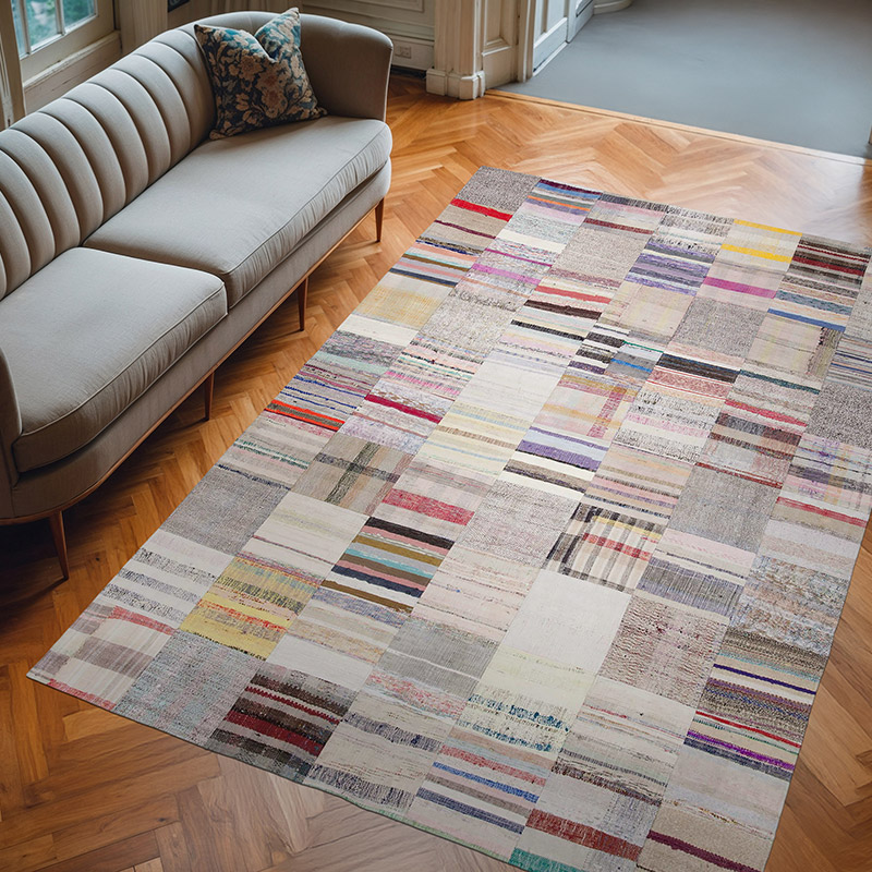 Anadolu Çaput Patchwork Kilim - 202 cm x 299 cm - K0058228