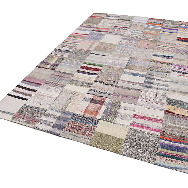 Multicolor Alfombra Kilim De Retazos - 201 cm x 300 cm - K0058231