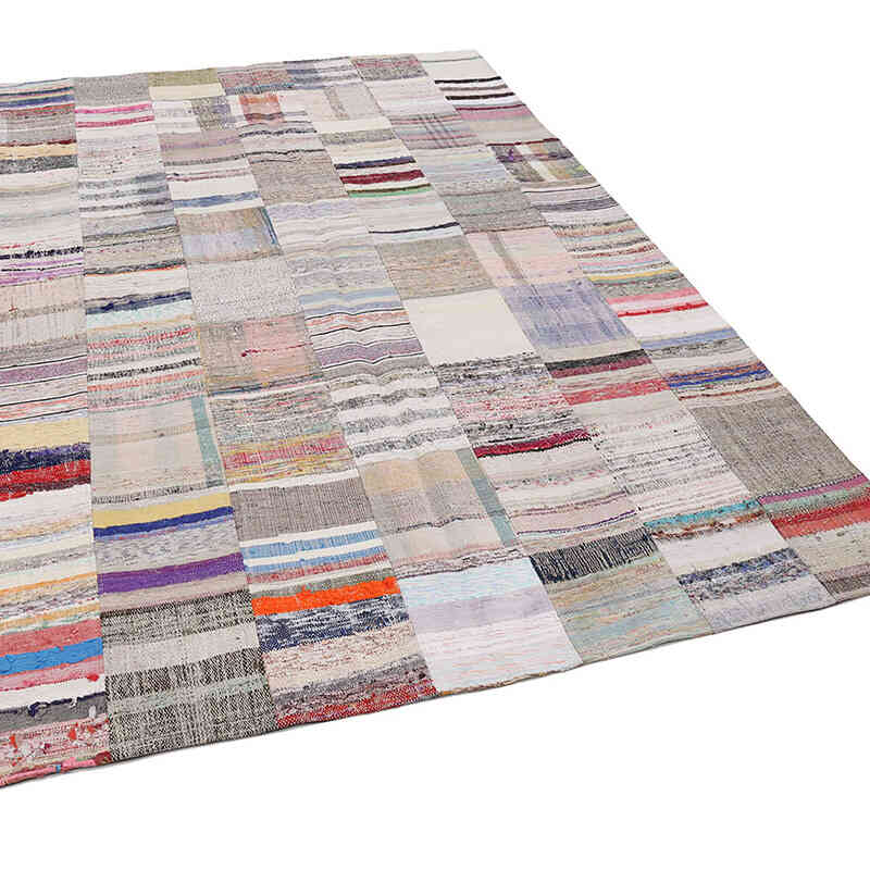 Multicolor Alfombra Kilim De Retazos - 201 cm x 300 cm - K0058231