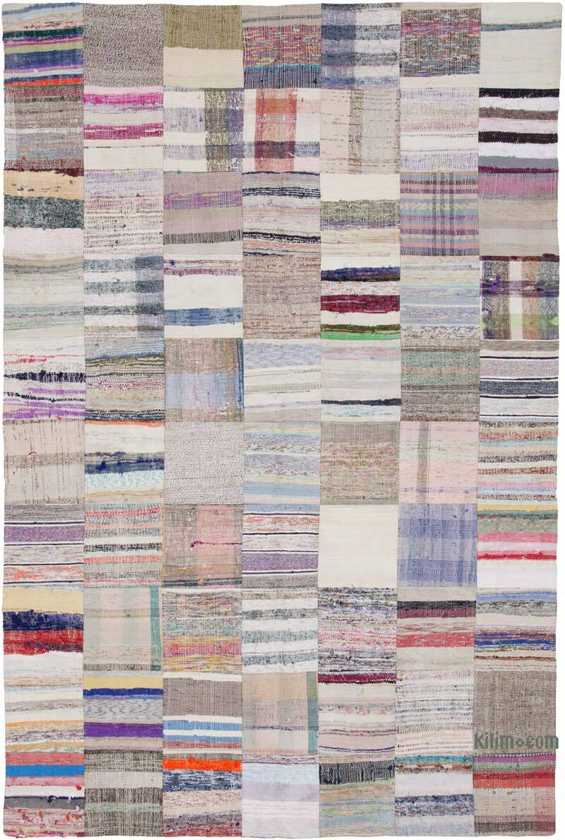 Multicolor Alfombra Kilim De Retazos - 201 cm x 300 cm - K0058231