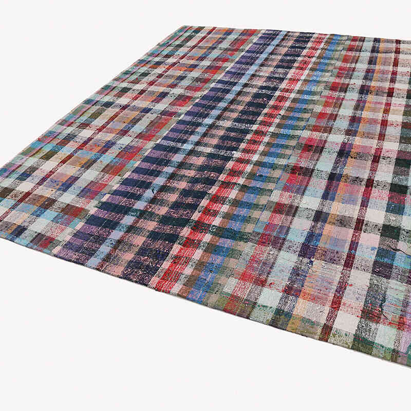 Çok Renkli Anadolu Çaput Patchwork Kilim - 256 cm x 305 cm - K0058235