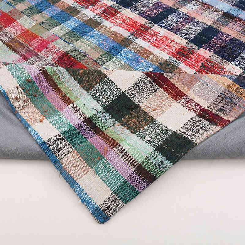 Çok Renkli Anadolu Çaput Patchwork Kilim - 256 cm x 305 cm - K0058235