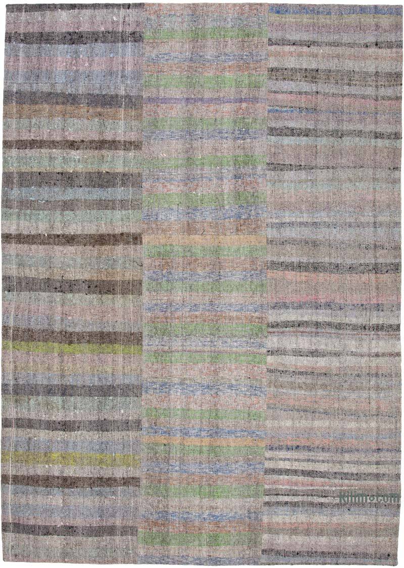 Multicolor Alfombra Kilim De Retazos - 247 cm x 350 cm - K0058236