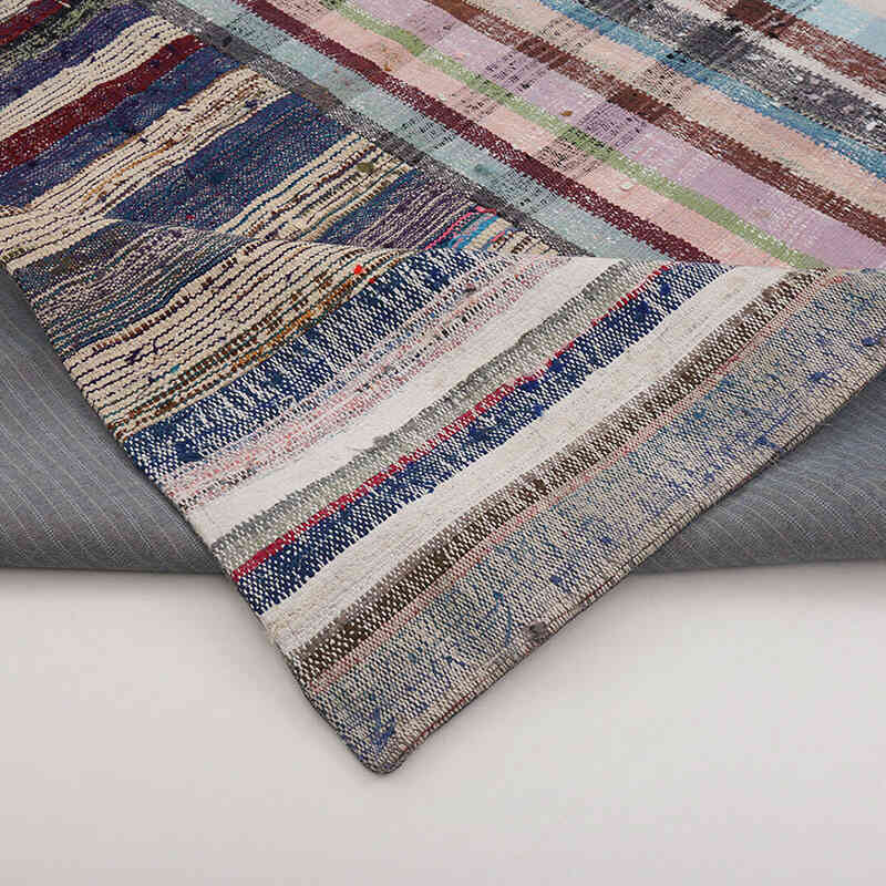 Çok Renkli Anadolu Çaput Patchwork Kilim - 252 cm x 307 cm - K0058239