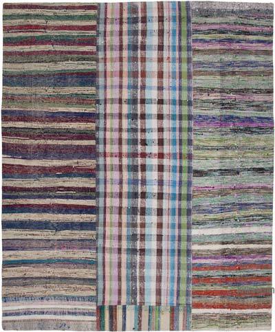 Çok Renkli Anadolu Çaput Patchwork Kilim - 252 cm x 307 cm