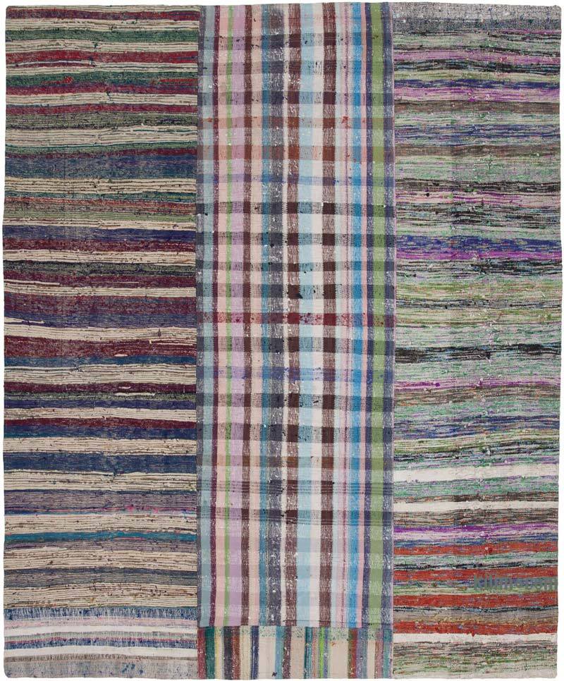 Çok Renkli Anadolu Çaput Patchwork Kilim - 252 cm x 307 cm - K0058239