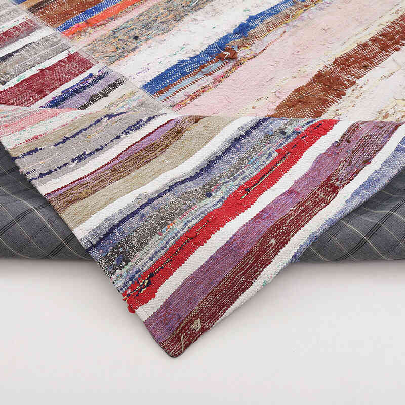 Beige Patchwork Kilim Rug - 8'  x 9' 11" (96" x 119") - K0058241