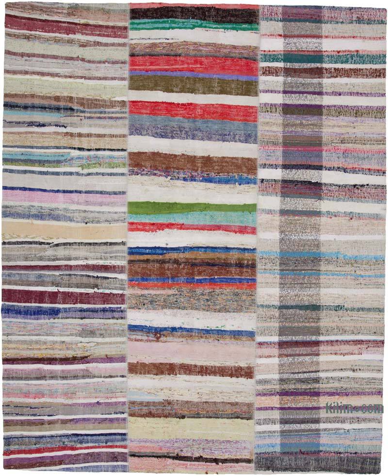 Beige Patchwork Kilim Rug - 8'  x 9' 11" (96" x 119") - K0058241