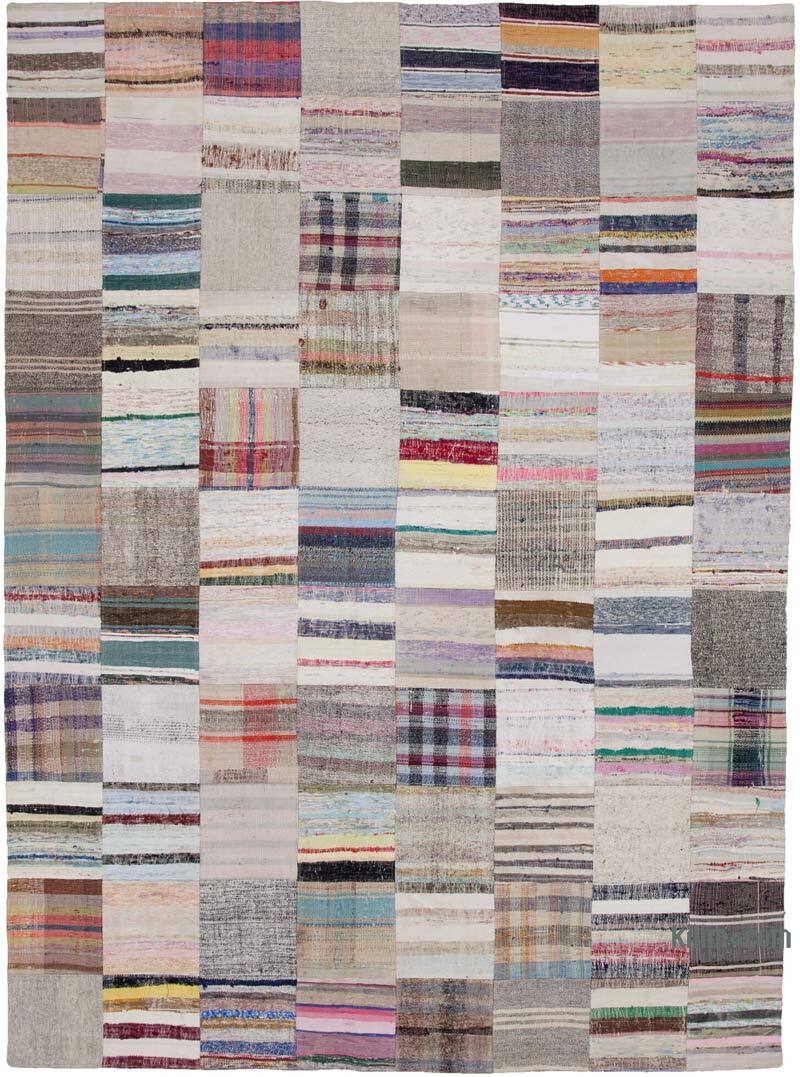 Multicolor Patchwork Kilim Rug - 8' 2" x 11' 1" (98" x 133") - K0058245