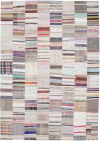 Multicolor Alfombra Kilim De Retazos - 246 cm x 352 cm