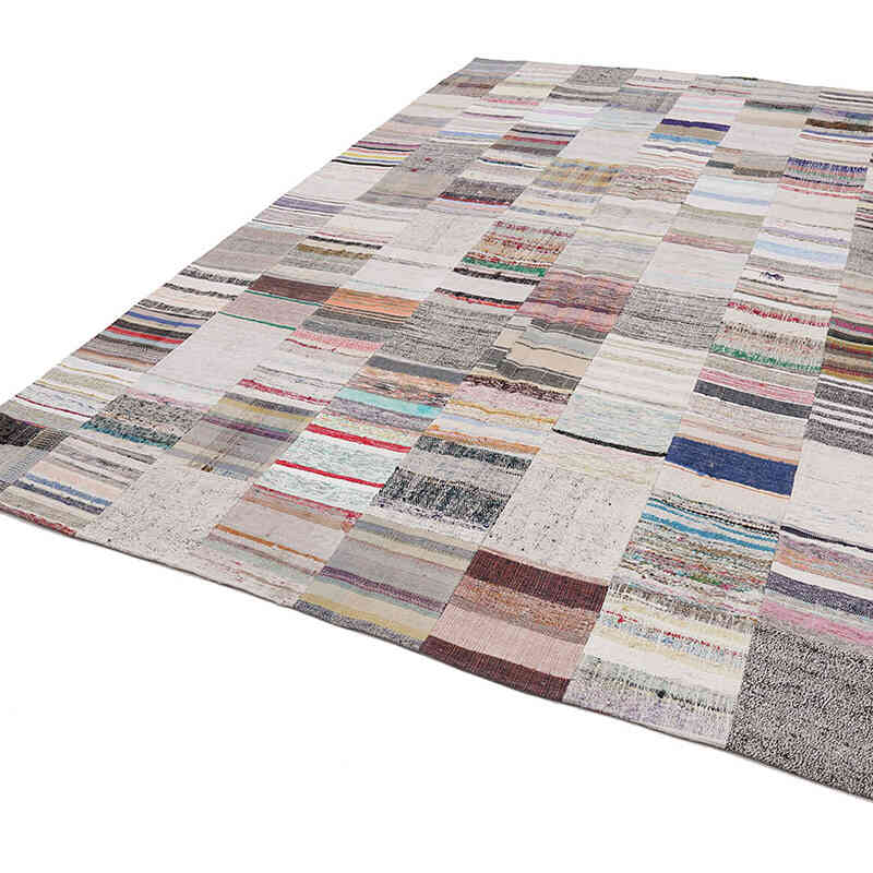 Multicolor Patchwork Kilim Rug - 8' 2" x 12' 2" (98" x 146") - K0058250