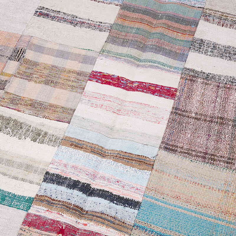 Çok Renkli Anadolu Çaput Patchwork Kilim - 203 cm x 300 cm - K0058263