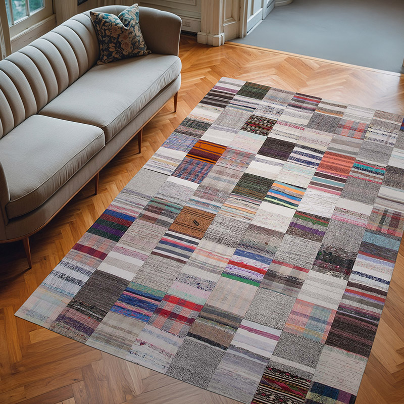 Alfombra Kilim De Retazos - 201 cm x 298 cm - K0058265
