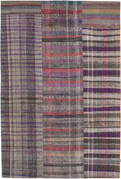 Çok Renkli Anadolu Çaput Patchwork Kilim - 205 cm x 304 cm
