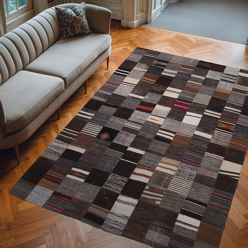 Alfombra Kilim De Retazos - 201 cm x 300 cm - K0058293