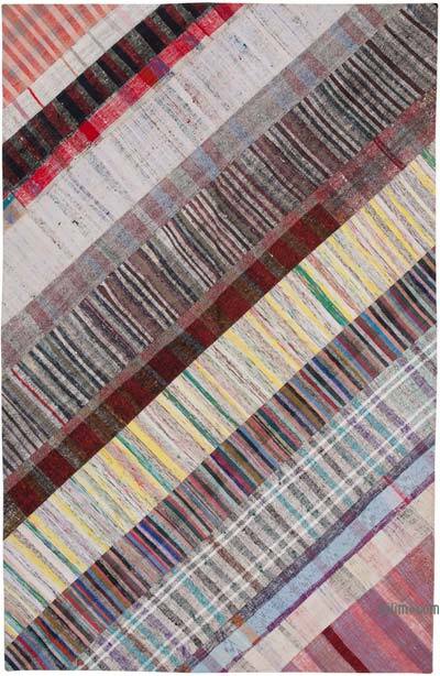 Çok Renkli Anadolu Çaput Patchwork Kilim - 199 cm x 308 cm