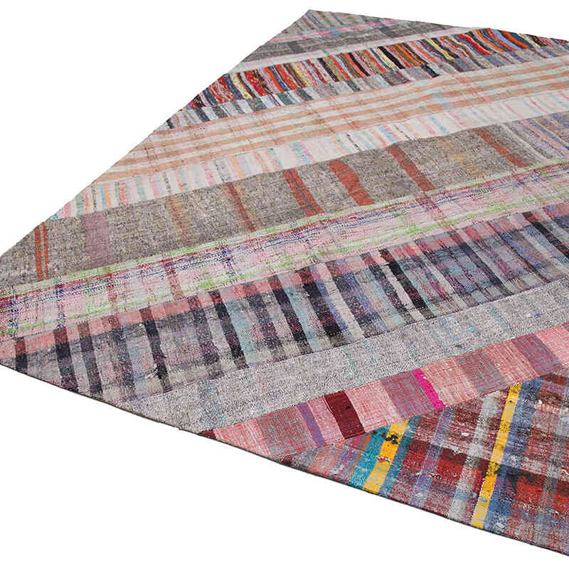 Çok Renkli Anadolu Çaput Patchwork Kilim - 202 cm x 304 cm - K0058308