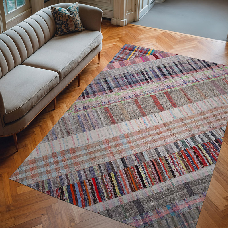 Anadolu Çaput Patchwork Kilim - 202 cm x 304 cm - K0058308