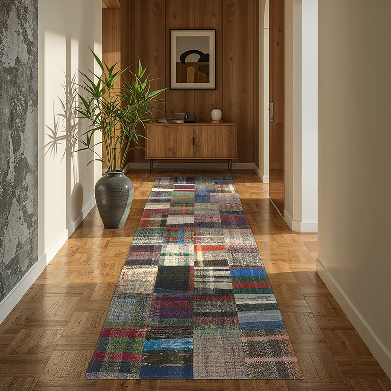 Alfombra Kilim De Retazos - 100 cm x 250 cm - K0058311