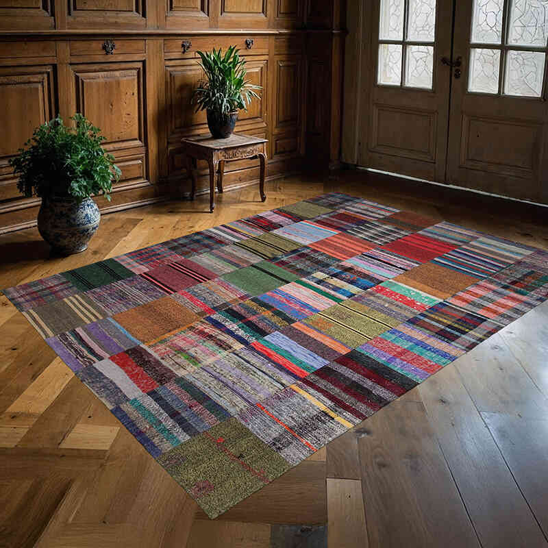 Anadolu Çaput Patchwork Kilim - 180 cm x 240 cm - K0058312